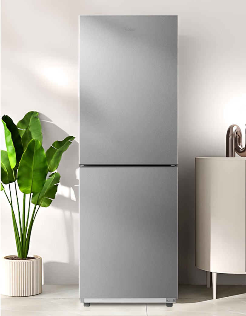 美的(Midea)182升双开门两门小户型家用客厅租房宿舍冰箱可冷藏冷冻小巧不占地低音运行BCD-182M